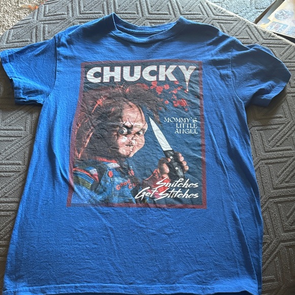 Chucky Graphic T-Shirt in Blue - Picture 1 of 6